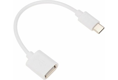 REXANT (181180) USB OTG TypeC – гн. USBА, 2,4A, 0,15м, ПВХ, белый