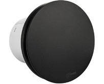 GFMARK 50047 Вытяжной вентилятор, D  100 мм, с обратным клапаном и москитной сеткой, круглый, закрытый, из АБС пластика, цвет ЧЕРНЫЙ