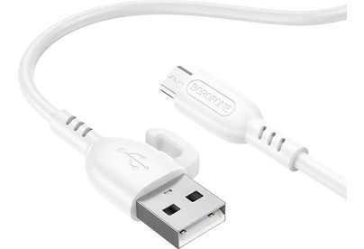 BOROFONE (6974443389913) BX91 USB 2.4A microUSB 1 m белый