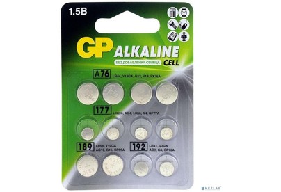 GP ACM02F2CR12 (LR44 4 шт, LR626 4 шт, LR54 2 шт, LR41 2 шт) 4891199186066