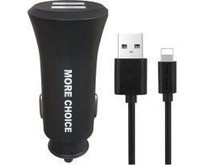 MORE CHOICE (4627151192109) AC23i 2USB 2.4A для 8pin Black