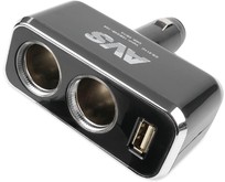 AVS CS211U прикуривателя 12/24 (на 2 выхода+USB) 43254