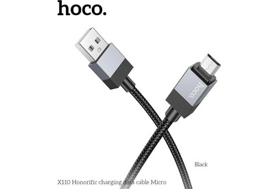 HOCO (6942007646789) X110m для micro USB , 1 м, Black