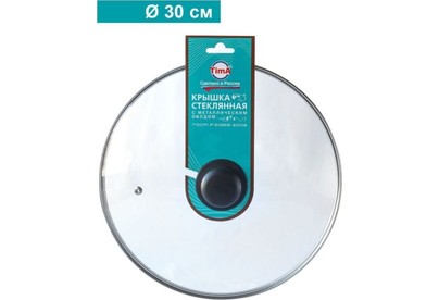 TIMA Крышка стеклян с металл/обод 30 см 4730