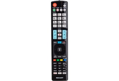 REXANT (380002) Пульт универсальный для телевизора LG с функцией SMART TV (ST03) черный