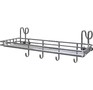 MULTIDOM Полка для специй с 4 крючками навесная на рейлинг 25x9,5x10 см AN52136