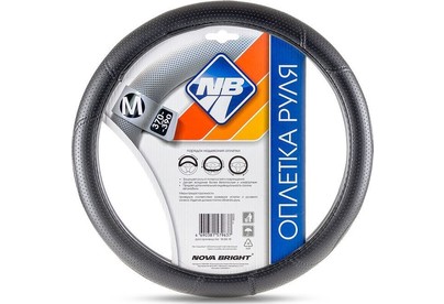 NOVA BRIGHT (M) экокожа, черная перфорированная с рельефной строчкой 47357