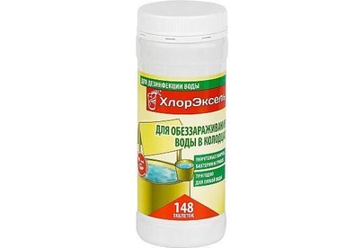 ХЛОРЭКСЕЛЬ 2,7 г., для воды в колодцах, банка 0,4 кг. 101284