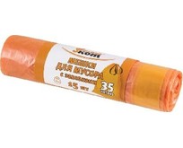 РЫЖИЙ КОТ мешки для мусора с завязками оранж. 35л 15шт/рул (310400)