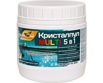 КРИСТАЛПУЛ MULTI 5 в 1 для бассейнов, табл. 20 г, банка 0,5 кг 107662