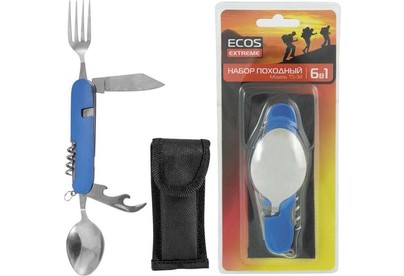 ECOS Набор походный 6 в 1 ECOS TS34 синий 325134