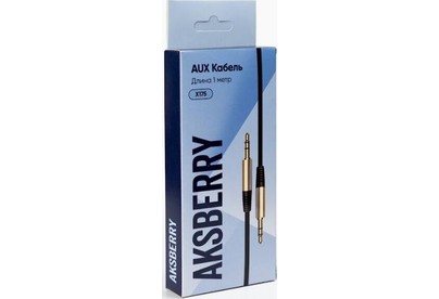 AKSBERRY (6900226040016) X175, jack 3.5mmjack 3.5mm, круглый в силиконовой оплетке,1м , черный