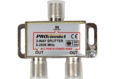 PROCONNECT (0562014) ДЕЛИТЕЛЬ ТВ Х 2 ПОД F РАЗЪЁМ 52500 МГЦ 