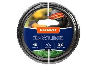 PATRIOT 805403311 D 3,0 мм L 15 м (квадрат,пилообразный профиль) Леска ProfLine для триммеров