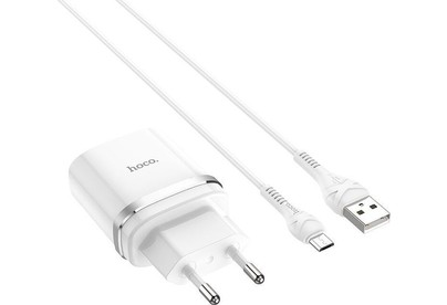 HOCO (6931474716286) C12Qm QC3.0 White + кабель MICRO USB