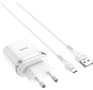HOCO (6931474716286) C12Qm QC3.0 White + кабель MICRO USB