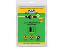 NADZOR Сетка москитная на дверь с магнитами, белая, в пакете, MSN020MPW