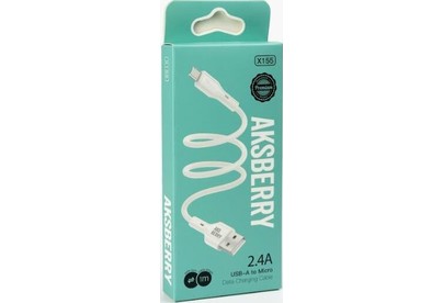 AKSBERRY (6972969383224) X155 для MicroUSB 1м 2.4A белый