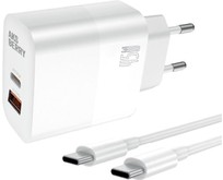 AKSBERRY (6900286930012) T45 45W PD/QC3.0 + кабель type c, белый
