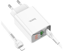 HOCO (6931474769824) C100Aaa 1USB+1TypeC 3.0A QC3.0 PD 20W , White
