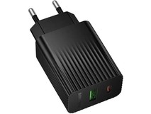 BOROFONE (6941991122897) BAS76Aia 1USB+1TypeC 3.0A PD30W+QC3.0 Black