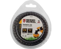 DENZEL Леска для триммера двухкомпонентная эллипс 2,4мм х 15м, блистер EXTRA CORD 96248