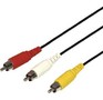 REXANT (170202) ШНУР 3 RCA  3 RCA, ДЛИНА 1,5 МЕТРА, ЧЕРНЫЙ