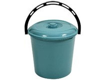 MULTIDOM Ведро 10л с крышкой (бирюзовосиний). Размер 27,5х30х28 см 21 055