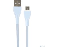 PERFEO (U4022) ULTRA SOFT USB A вилка  Micro USB вилка, 2.4A, голубой, силикон, длина 1 м