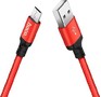 HOCO (6957531062851) X14 USB (m)microUSB (m) 1.0м  красный/черный