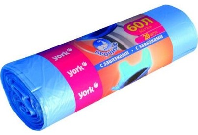 YORK 60 л. (20 шт) с завязками 902170
