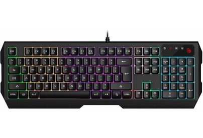 A4TECH Клавиатура Bloody B135N черный USB Multimedia for gamer LED (подставка для запястий) (B135N)