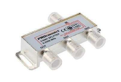 PROCONNECT (0562024) ДЕЛИТЕЛЬ ТВ Х 3 ПОД F РАЗЪЁМ 52500 МГЦ 