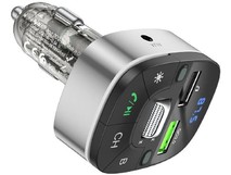 HOCO (6931474789075) E71 Crystal transparent discovery edition QC3.0 car BT FM черный