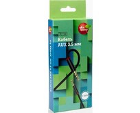 AKSBERRY (6900209120018) R150, jack 3.5mmjack 3.5mm, круглый в тканевой оплетке,1м , черный