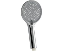 GFMARK 6094 Лейка душевая массажная, круглая, из высокопрочного АБС пластика, серая вставка с белыми квадратными форсунками, цвет ХРОМ