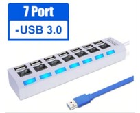 SMARTBUY (SBHA7307W) USB 3.0 хаб + выкл., 7 портов, белый