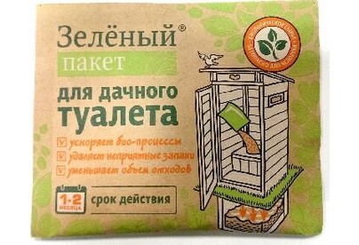 ДОКТОР РОБИК Зеленый пакет для дачного туалета