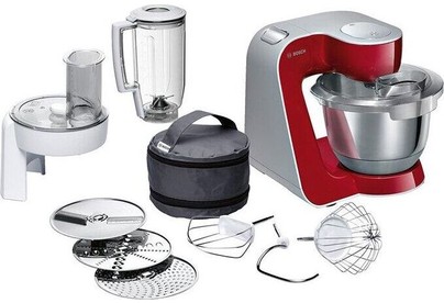 BOSCH MUM58720 1000Вт красный/серебристый