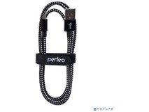 PERFEO (U4802) USB A вилка Micro USB вилка, чернобелый, 3 м