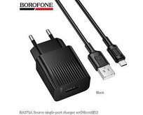 BOROFONE (6941991122590) BAS71Am 1USB 2.1A для micro USB Black