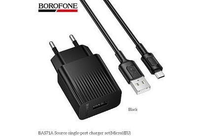 BOROFONE (6941991122590) BAS71Am 1USB 2.1A для micro USB Black