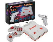 DENDY Achive 640 игр + световой пистолет серая
