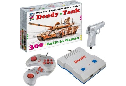 DENDY Tank 300 игр + световой пистолет