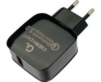 CABLEXPERT (21073) MP3APC41 QC3.0, 1 порт USB, черный