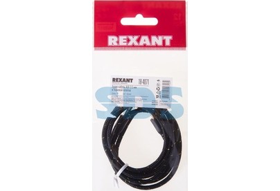 REXANT (184071) АУДИОКАБЕЛЬ AUX 3.5 ММ В ТКАНЕВОЙ ОПЛЕТКЕ 1 М ЧЕРНЫЙ