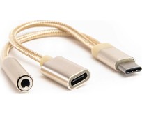 АТОМ (31041) USB TypeC3,5 Jack/USB TypeC , золотой