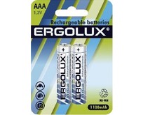 ERGOLUX (12446) AAA1100MAH NIMH BL2 (NHAAA1100BL2, аккумулятор,1.2В)