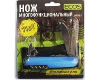 ЭКОС Нож многофункциональный т.м. ECOS, SR082, синий 325130