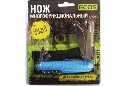ЭКОС Нож многофункциональный т.м. ECOS, SR082, синий 325130